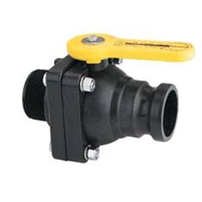 BANJO 2" FP STUBBY VALVE, 2" MPT X 2" MALE CAMLOCK